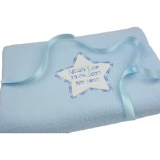 Baby Boy Personalised Embroidered Blanket Cute Star Design New Baby Gift